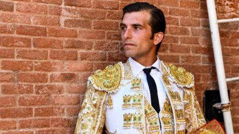 Mario Alcalde in his matador clothing