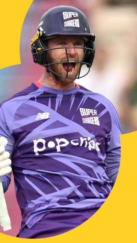 Graham Clark after hitting the match winning six 