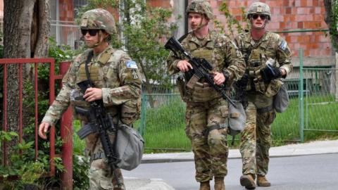 Nato troops (from the US) in Zvecan