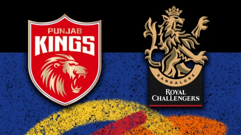 Punjab Kings v Royal Challengers Bengaluru badge graphic