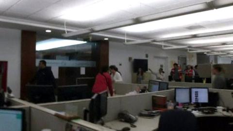 Buildings have been evacuated in the capital, Mexico City, after a strong earthquake.