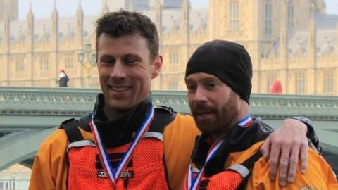 Tom Sharpe and Keith Moule with their medals