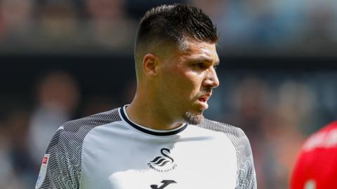 Joel Piroe in action for Swansea