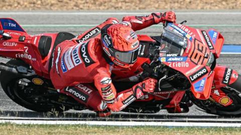 Marc Marquez on his way to victory in Sunday's race