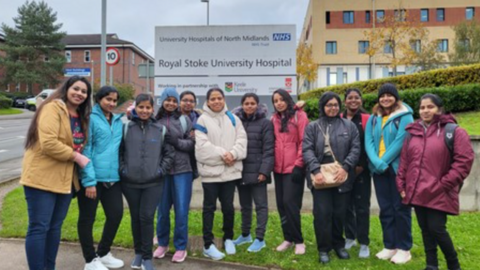 A group of new nurses at Royal Stoke University Hospital