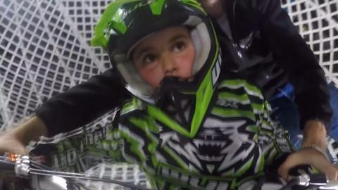 Anton on his motocross bike