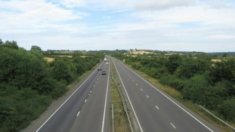 A14 from the Pages Lodge bridge