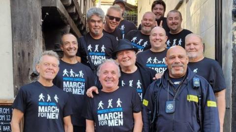 Group of Hastings men who have made a video to raise awareness of prostate cancer