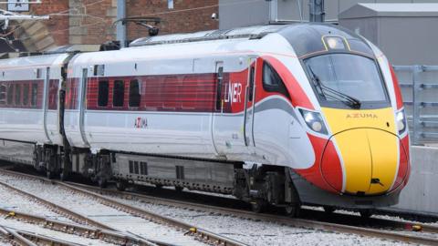 LNER train on tracks