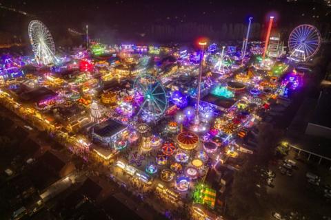 Hull fair at night time