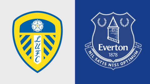 Leeds United and Everton club badges