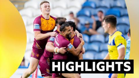 Huddersfield celebrate against Warrington