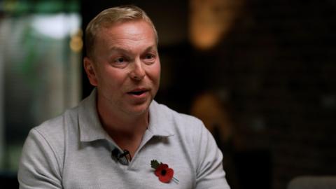 Sir Chris Hoy does an interview with BBC Sport