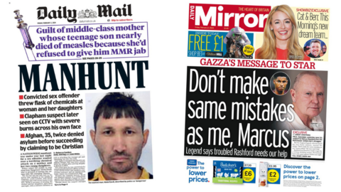 Daily Mail and Daily Mirror