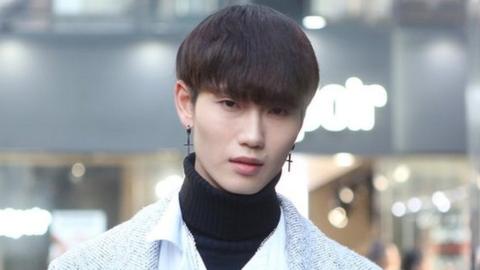 Young man in Seoul wearing make-up