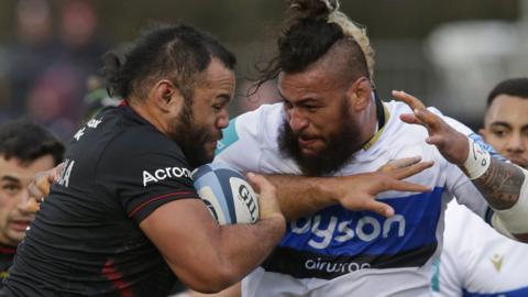Billy Vunipola and Nathan Hughes