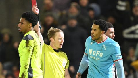 Walsall goalkeeper sent off