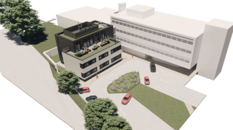 Artist's impression of the new college building