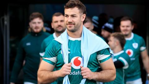 Ireland skipper Caelan Doris during Friday's captain's run at the Aviva Stadium