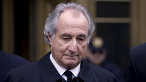 File picture of Bernard Madoff leaving a federal court in New York in 2009.