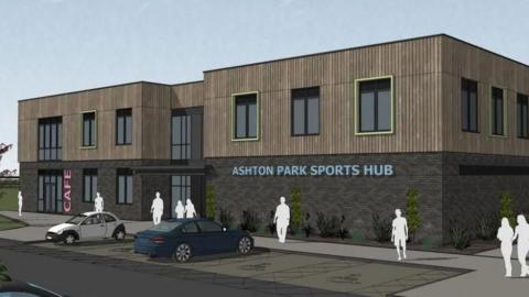 Images of how the Ashton Park Sports Hub would look