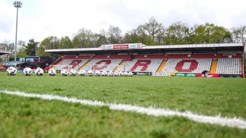 A general view of the inside of the Lamex Stadium