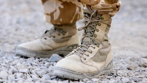 A soldier's boots