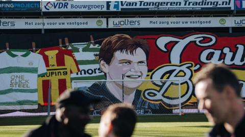 Carla Whittie tifo ahead of Go Ahead Eagles v AZ Alkmaar on Thursday, 23 April 2025.
