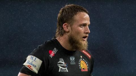 Jonny Hill playing for Exeter