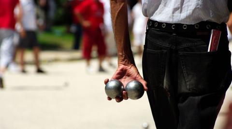 Petanque player in Marseille