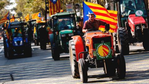 Tractors in Barcelona, 29 September