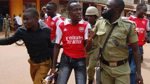 Arsenal fan arrested