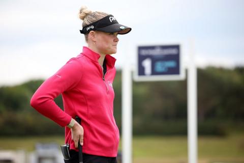 Luca Thompson looks on during the R&A Women's Amateur Championship at Nairn Golf Club
