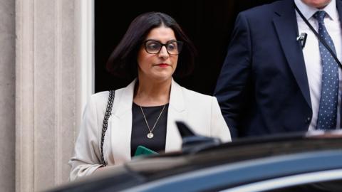 Britain's Secretary of State for the Home Department Shabana Mahmood leaves from the weekly cabinet meeting at 10 Downing Street in London, Britain, 17 March 2026.