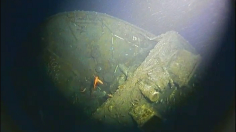 Underwater photo of the shipwreck