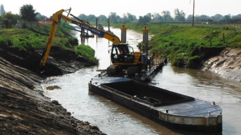 The River Parrett at Westonzoyland