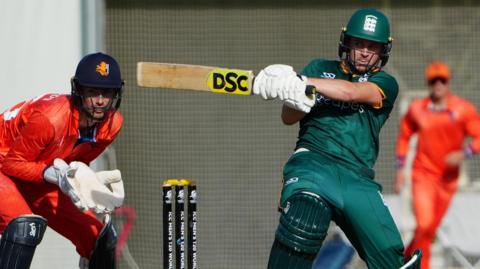 Ollie Nightingale bats for Guernsey