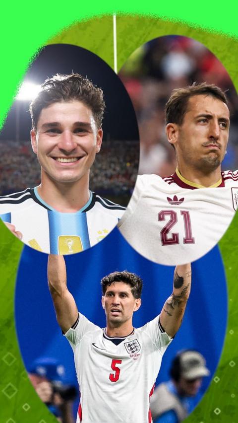 Julian Alvarez, Mikel Oyarzabal, John Stones