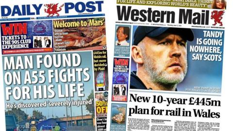 Daily Post and Western Mail front pages