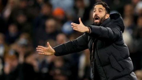 Ruben Amorim managing Manchester United