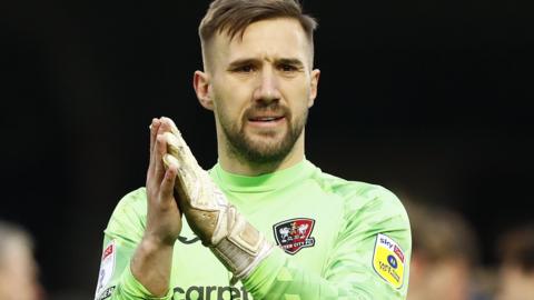 Gary Woods in action for Exeter City