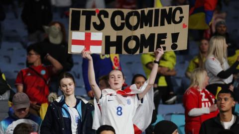 An England fan at the Women's World Cup