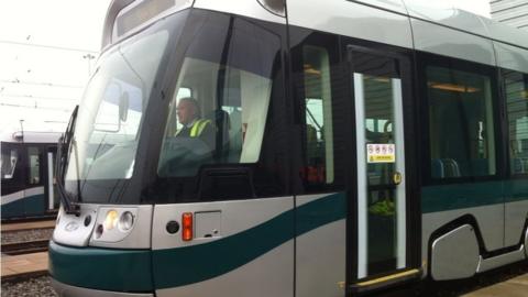 A Nottingham tram