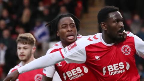 Fleetwood Town celebrate