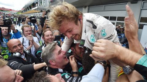 Nico Rosberg after his win at the Austrian Grand Prix