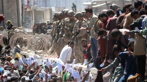 Chaos at Kabul airport