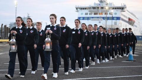 The Freedom Flame arrives in Portsmouth for D-Day