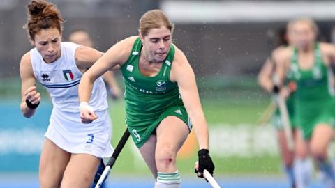 Ireland captain Katie Mullan in action against Italy