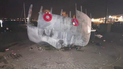 The Merchant Seaman's Memorial in Cardiff Bay