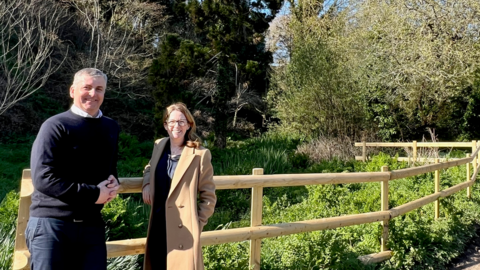 Alex Morel and Helier Smith at Val de la Mare Arboretum